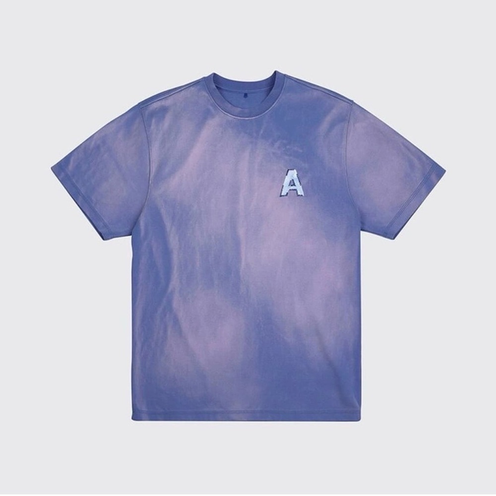 Ader Error Tie Dye Short Sleeve Tee, Size A2, US M/L, Color Blue/purple